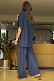 Made in Italy Essential Cap Sleeve Tee Navy 